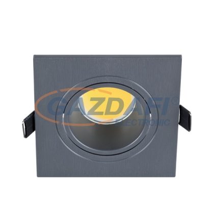   ELMARK 92GUS393WH/GR LED süllyesztett szögletes spot lámpa, COB, GU10,7W, 230V, 4000K, 490lm, grafit, manyag, 93x93mm, IP40, A++-A, 30000h