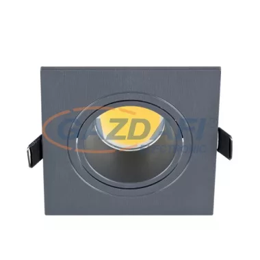 ELMARK 92GUS393WW/GR LED SÜLLYESZTETT SZÖGLETES SPOT LÁMPA, COB, GU10, 7W, 230V, 2700K, 490lm, GRAFIT, MANYAG, 93x93mm, IP40, A++-A, 30000h