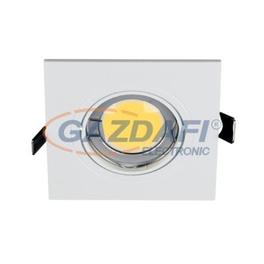 ELMARK 92GUS493WH/W LED süllyesztett szögletes spot lámpa, COB, GU10, 7W, 230V, 4000K, 490lm, fehér, manyag, 93x93mm, IP40, A++-A, 30000h