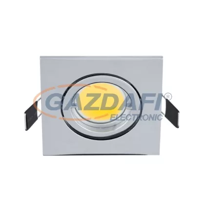   ELMARK 92GUS593WW/CH LED süllyesztett szögletes spot lámpa, COB, GU10,7W, 230V, 2700K, 490lm, króm, fém, 93x93mm, IP40, A++-A, 30000h
