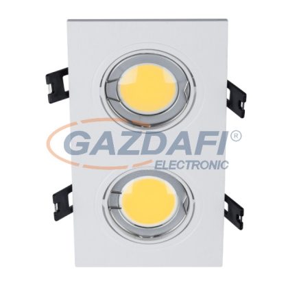   ELMARK 92GUSD393WH/W LED SÜLYESZTETT SZÖGLETES SPOT LÁMPA, COB, GU10, 2x7W, 230V, 4000K, 980lm, FEHÉR, MANYAG, 93x173mm, IP40, A++-A, 30000h