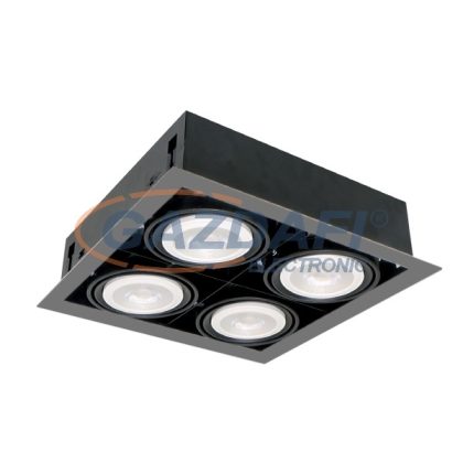  ELMARK 92Q41040DGR "Quad110" süllyesztett spot lámpa, E27, 4x10W, 4000K, sötétszürke, A++-A