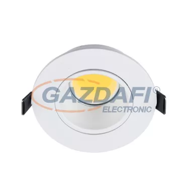 ELMARK 92R107WH/W LED süllyesztett kerek spot lámpa, COB, E14/E27,7W, 230V, 4000K, 490lm, fehér, manyag, d=93mm, IP40, A++-A, 30000h