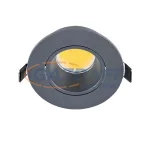   ELMARK 92R107WW/GR LED süllyesztett kerek spot lámpa, COB, E14/E27,7W, 230V, 2700K, 490lm, grafit, manyag, d=93mm, IP40, A++-A, 30000h