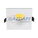   ELMARK 92S107WH/W LED süllyesztett szögletes spot lámpa, COB, E14/E27, 7W, 230V, 4000K, 490lm, fehér, manyag, 93x93mm, IP40, A++-A, 30000h