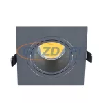   ELMARK 92S107WW/GR LED SÜLLYESZTETT SZÖGLETES SPOT LÁMPA, COB, E14/E27, 7W, 230V, 2700K, 490lm, GRAFIT, MANYAG, 93x93mm, IP40, A++-A, 30000h