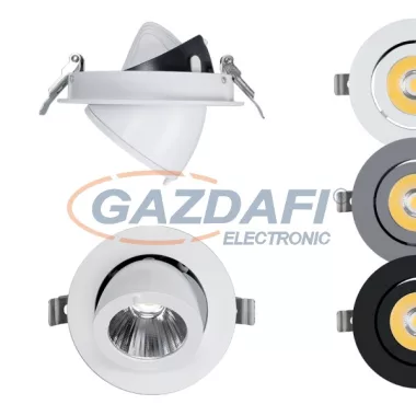 ELMARK 93TLOM190WW/BL "TL190" LED süllyesztett spot lámpa, billenthet, 30W, 230V, 2700K, 2400lm, fekete, IP40, A++-A