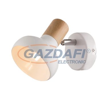 ELMARK 955ADDY1W/WH "Addy" falon kívüli spot lámpa, 1xE14, fehér/fa, 80x150mm, A++-E