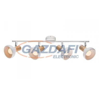 ELMARK 955ADDY4/WH "Addy" falon kívüli spot lámpa, 4xE14, fehér/fa, 700x165mm, A++-E