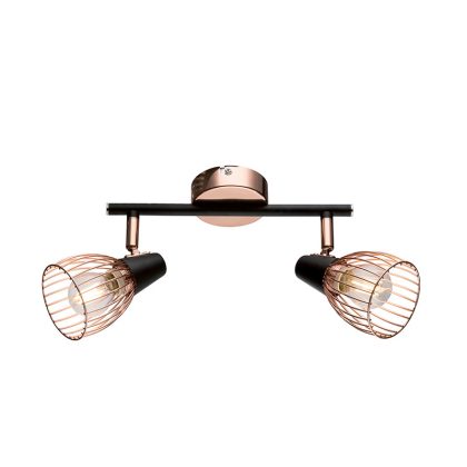 ELMARK 955AMBIX2 "Ambix" falon kívüli spot lámpa, 2xE14, fekete/réz, 250x175mm, A++-E