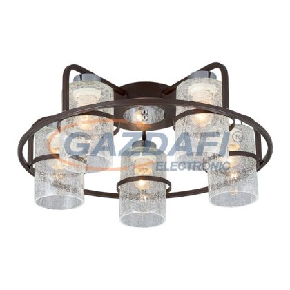   ELMARK 955CIARA5 "Ciara" csillár, 5XE27, wenge/króm, 530x220mm, A++-E