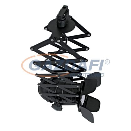   ELMARK 955CINEMAW/BL "Cinema sky" LED sínes állítható spotlámpa, COB, 1xE27, 12W, 230V, 900lm, 4000K, fekete, d=145mm, A+