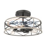 ELMARK 955EMMA3C/BL EMMA mennyezeti lámpatest 3XE27 matt fekete/fehér