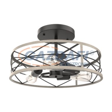 ELMARK 955EMMA3C/BL EMMA mennyezeti lámpatest 3XE27 matt fekete/fehér