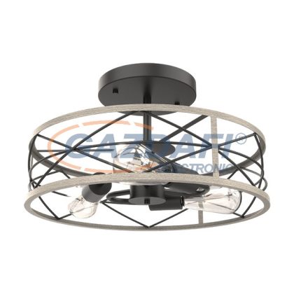   ELMARK 955EMMA3C/BL EMMA mennyezeti lámpatest 3XE27 matt fekete/fehér