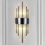 ELMARK 955GILLIS2W/BL GILLIS WALL LAMP 2XE14 BLACK/CRYSTAL