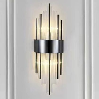 ELMARK 955GILLIS2W/BL GILLIS WALL LAMP 2XE14 BLACK/CRYSTAL