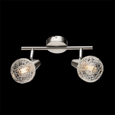 ELMARK 955JULIE2 "Julie" FALON KÍVÜLI SPOT LÁMPA, 2xE14, SZATÉN NIKKEL/ALUMÍNIUM, 250x175m