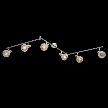 ELMARK 955JULIE6 "Julie" falon kívüli spot lámpa, 6xE14, szatén nikkel/alumínium, 1500x195mm, A++-E