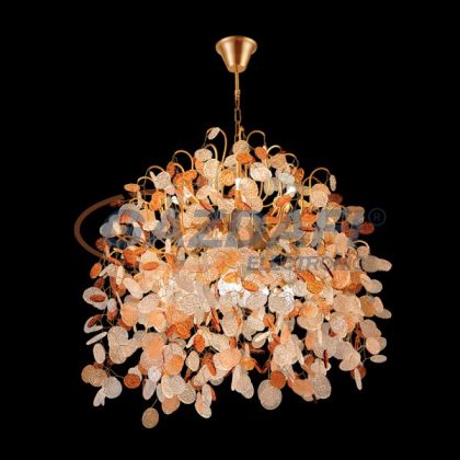   ELMARK 955LEAF12 "Leaf" csillár, 12xG9, fehér és borostyán, 700x1000-1700mm, A++-E