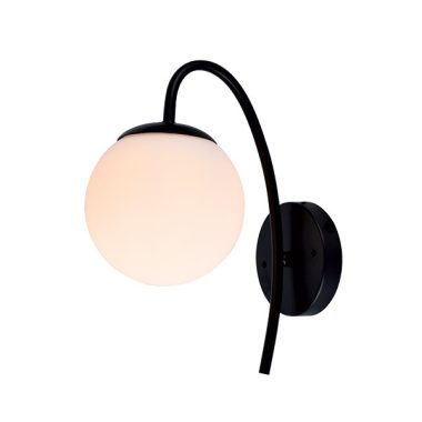 ELMARK 955LINA1W/WHBL LINA FALITÀLÓ 1XE27 FEKETE FEHÉR ÜVEG