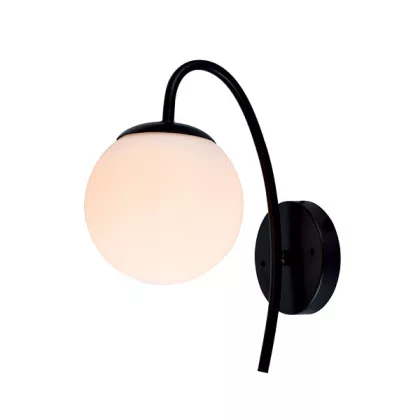   ELMARK 955LINA1W/WHBL LINA FALITÀLÓ 1XE27 FEKETE FEHÉR ÜVEG