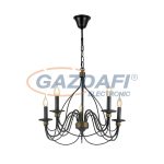   ELMARK 955MARIEL5/GR-G "Mariel" csillár, 5xE14, fehér és arany, 600x460mm, A++-E