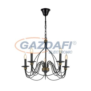 ELMARK 955MARIEL5/GR-G "Mariel" csillár, 5xE14, fehér és arany, 600x460mm, A++-E