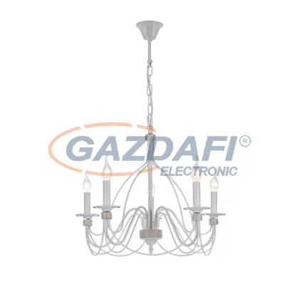   ELMARK 955MARIEL5/WH-G "Mariel" csillár, 5xE14, szürke és arany, 600x460mm, A++-E