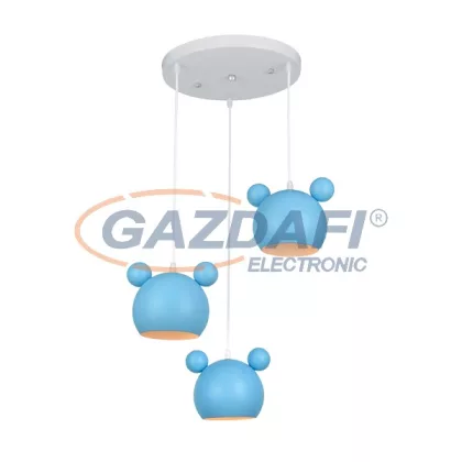   ELMARK 955MICKEY3/B "Mickey" csillár, 3xE27, kék, 300x1100mm, A++-E