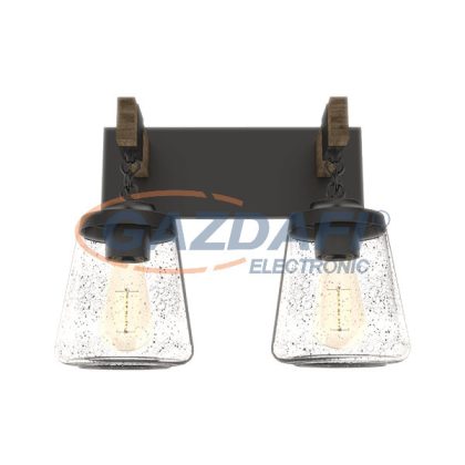 ELMARK 955PAOLA2W/BL PAOLA fali lámpa 2XE27 MATT fekete/fa