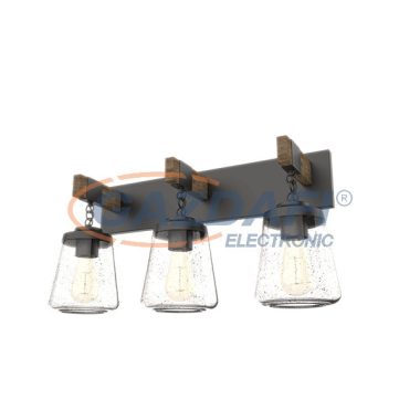 ELMARK 955PAOLA3W/BL PAOLA falikar 3XE27 MATT fekete/fa