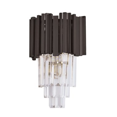 ELMARK 955PERCY2W/BL PERCY FALI LÁMPA 2XE14 FEKETE/ KRISTÁLY