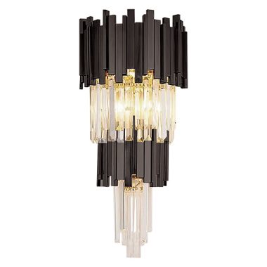 ELMARK 955PERCY3W/BL PERCY FALI RÚD 3XE14 Fekete/Kristály