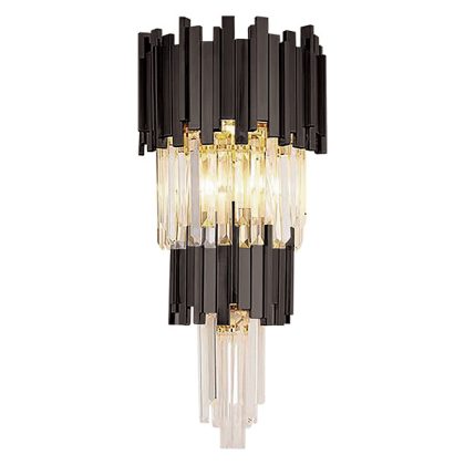 ELMARK 955PERCY3W/BL PERCY FALI RÚD 3XE14 Fekete/Kristály