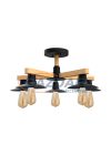 ELMARK 955PHIL5/BL PHIL mennyezeti lámpa 5xE27 fekete/fa IP20 230V