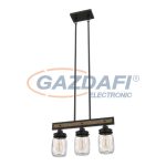 ELMARK 955PIERA3/BL PIERA csillár 3XE27 MATT fekete/fa