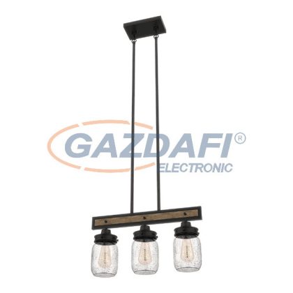 ELMARK 955PIERA3/BL PIERA csillár 3XE27 MATT fekete/fa