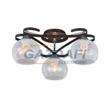 ELMARK 955RENY3 "Reny" csillár, 3xE27, wenge/króm, 460x220mm, A++-E