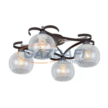 ELMARK 955RENY4 "Reny" csillár, 4xE27, wenge/króm, 520x220mm, A++-E