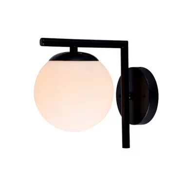 ELMARK 955RITA1W/WHBL RITA FALI LÁMPA 1XE27 FEKETE/FEHÉR ÜVEG