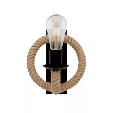 ELMARK 955ROPE1W "Rope" fali lámpa, 1xE27, fekete/rozsda, 200x190mm, A++-E