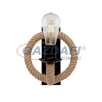   ELMARK 955ROPE1W "Rope" fali lámpa, 1xE27, fekete/rozsda, 200x190mm, A++-E