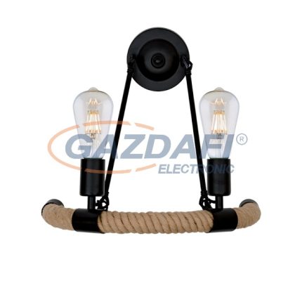   ELMARK 955ROPE2W "Rope" fali lámpa, 2xE27, fekete/rozsda, 400x400mm, A++-E