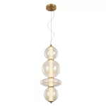   ELMARK 955SPLENDOR1830BC SPLENDOR LED FÜGG LÁMPA 18W 3000K, BRONZ + KOGNÁC ÜVEG