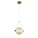   ELMARK 955SPLENDOR630BC SPLENDOR LED FÜGGESZTLÁMPA 6W 3000K, SÁRGÁBRÁZ ÉS BÍBOR ÜVEG