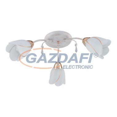 ELMARK 955TULIP3 "Tulip" csillár, 3xE14, fehér/arany, 550x220mm, A++-E