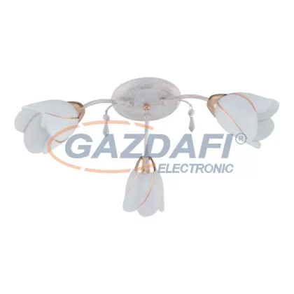   ELMARK 955TULIP3 "Tulip" csillár, 3xE14, fehér/arany, 550x220mm, A++-E