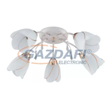 ELMARK 955TULIP5 "Tulip" csillár, 5xE14, fehér/arany, 550x220mm, A++-E