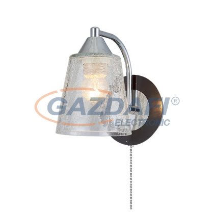   ELMARK 955ZORY1W "Zory" falikar kapcsolóval, 1xE27, wenge/króm, 180x180x230mm, A++-E